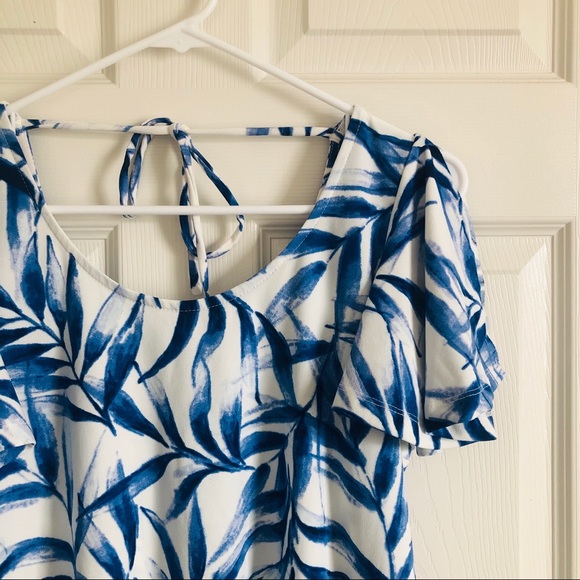 Mango Floral Flutter Sleeve Dress - Picture 2 of 7